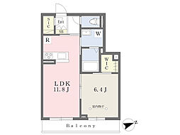 グランフォーザ 1LDKの間取図画像