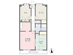 埼玉新都市交通 東宮原駅 徒歩9分の賃貸マンション 4階3LDKの間取り