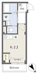 仮）ふじみ野市上福岡1丁目　新築ＰＪ 204 2階ワンルームの間取り
