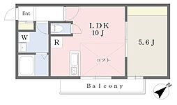 嵐山テラス 1LDKの間取図画像