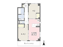 プランドールマルモ 2LDKの間取図画像