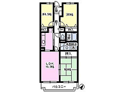サンモール鶴瀬 3LDKの間取図画像