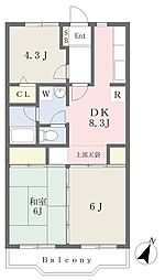 ベルドミール弐番館 3DKの間取図画像