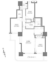 フォーラスタワー所沢 3LDKの間取図画像