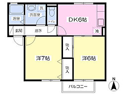 間取図画像 2DK