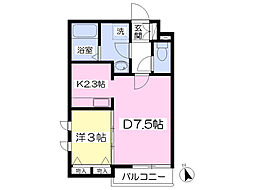 メゾン・ド・シャルマン2 1LDKの間取図画像