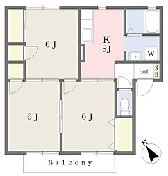 パ・マ・グランドB 3Kの間取図画像