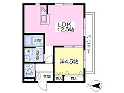 MAISONDEGEO 1LDKの間取図画像