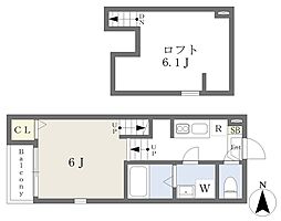 レスピロ長町 ワンルームの間取図画像