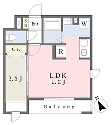 アスコット長町駅前 1LDKの間取図画像