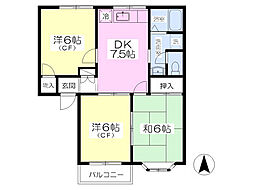 ファミリー南仙台 3DKの間取図画像