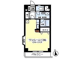 シャナイア仙台 ワンルームの間取図画像