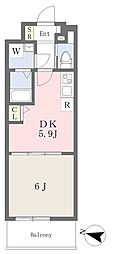 ウィニーズレジデンス五橋 1DKの間取図画像