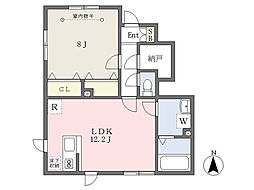 ジュネスコート太子堂2 1LDKの間取図画像