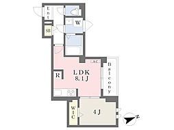 ラ・テール荒町 1LDKの間取図画像