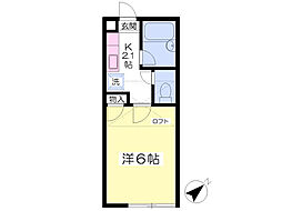 ロフティ中山 1階1Kの間取り