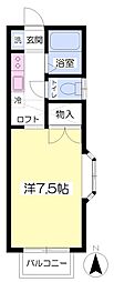 サンヒルズ桜ケ丘 ワンルームの間取図画像