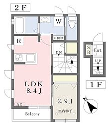 Floraison 1LDKの間取図画像