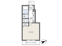 アーバンコート北仙台 1Kの間取図画像