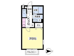 ジュネス泉 1Kの間取図画像
