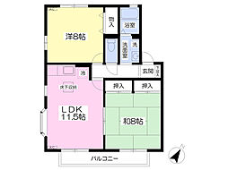 ロッソイズミE 2LDKの間取図画像