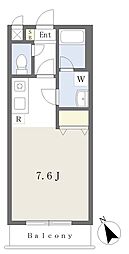 フローラル泉 ワンルームの間取図画像