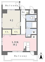 泉中央パークマンション 1LDKの間取図画像
