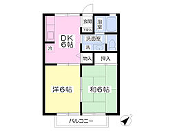 アグレアーブル1515 2DKの間取図画像