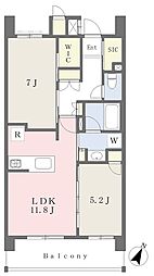 （仮称）宮城野区新田東一丁目 5階2LDKの間取り