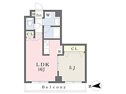 エアーズロック宮城の萩大通り 2階1LDKの間取り