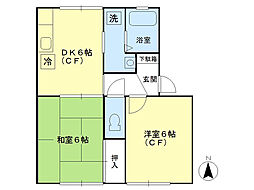 ソレイユ 2DKの間取図画像