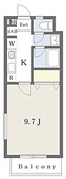 リヴ宮千代 1Kの間取図画像
