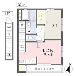 KT仙台 1LDKの間取図画像