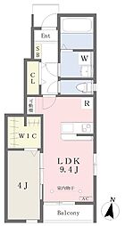 カルムSS 1LDKの間取図画像