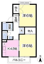 ロイヤルハイツ 2Kの間取図画像