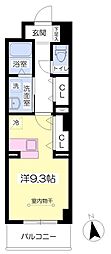 グレースヒルズ2 ワンルームの間取図画像