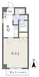 リヴァンス南福島 1Kの間取図画像