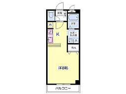 コスミオン ワンルームの間取図画像