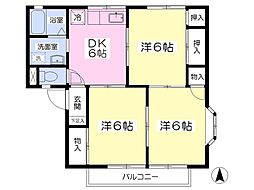 サンシティパーク3C棟 3DKの間取図画像