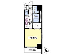 リベルテ御殿場 1Kの間取図画像