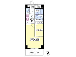 ルーセント東静岡 2Kの間取図画像