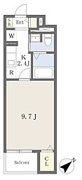ロイヤルナカダ 1Kの間取図画像