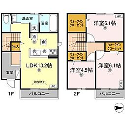 ヴィラ・アフェール 3LDKの間取図画像