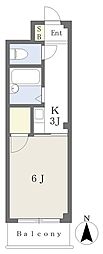 グランドール双海 1Kの間取図画像