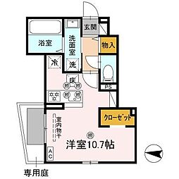 JR予讃線 市坪駅 徒歩16分の賃貸アパート 1階ワンルームの間取り