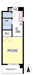 モンシャトー 1Kの間取図画像