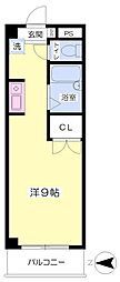 アトランティック木屋 ワンルームの間取図画像