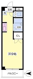 アトランティック木屋 ワンルームの間取図画像