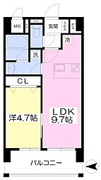 ブール・ド・ネイジュ 1LDKの間取図画像