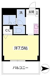 フォブール山越 ワンルームの間取図画像